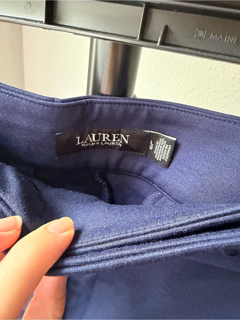 Lauren Ralph Lauren Women’s Navy Ponte High-Rise Straight Ankle Pants Pockets L - Picture 9 of 10
